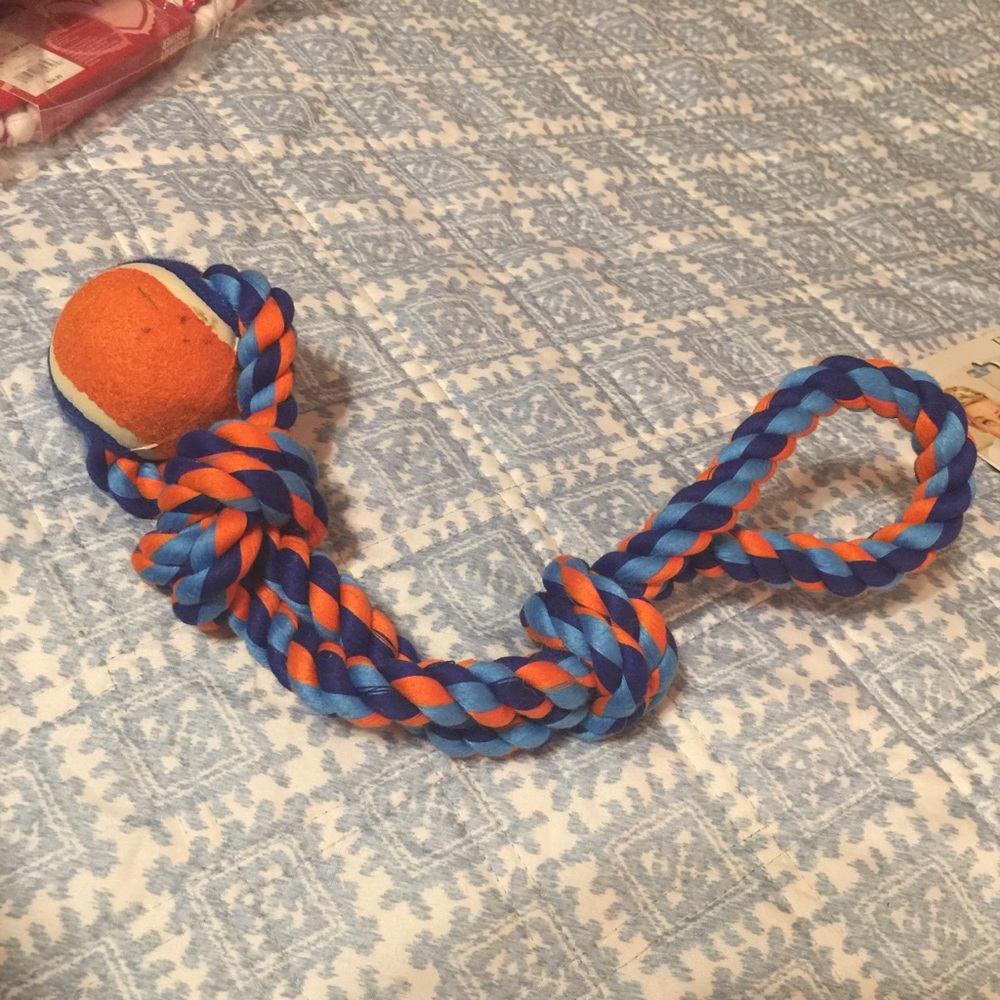 Dog Rope & Tennis Ball Chew Toy🦴🐕🎾
